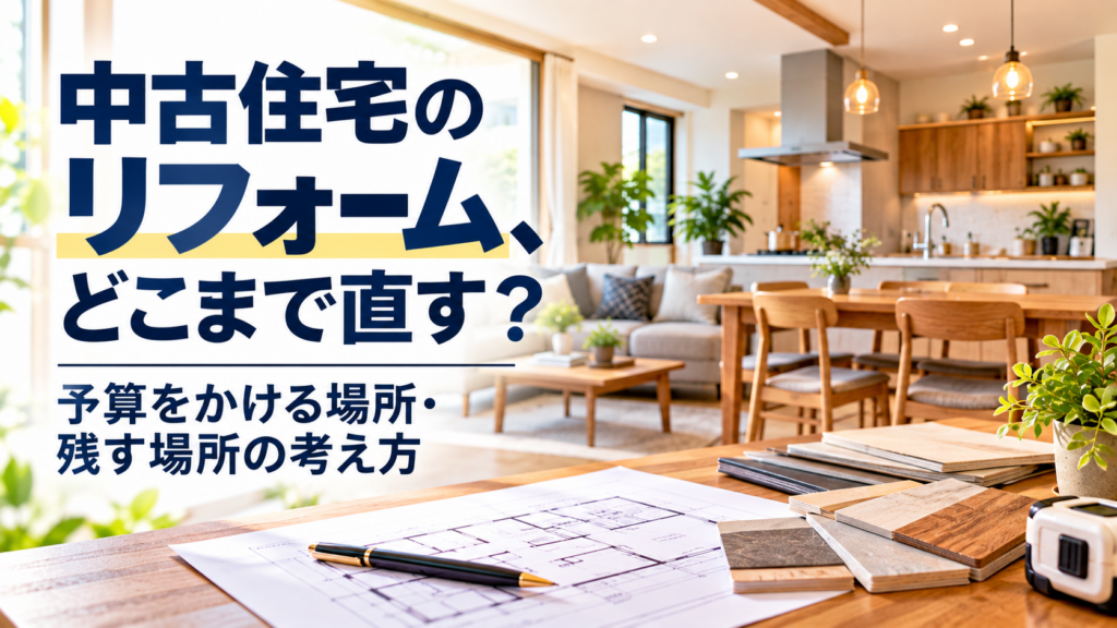 中古住宅のリフォーム、どこまで直す？