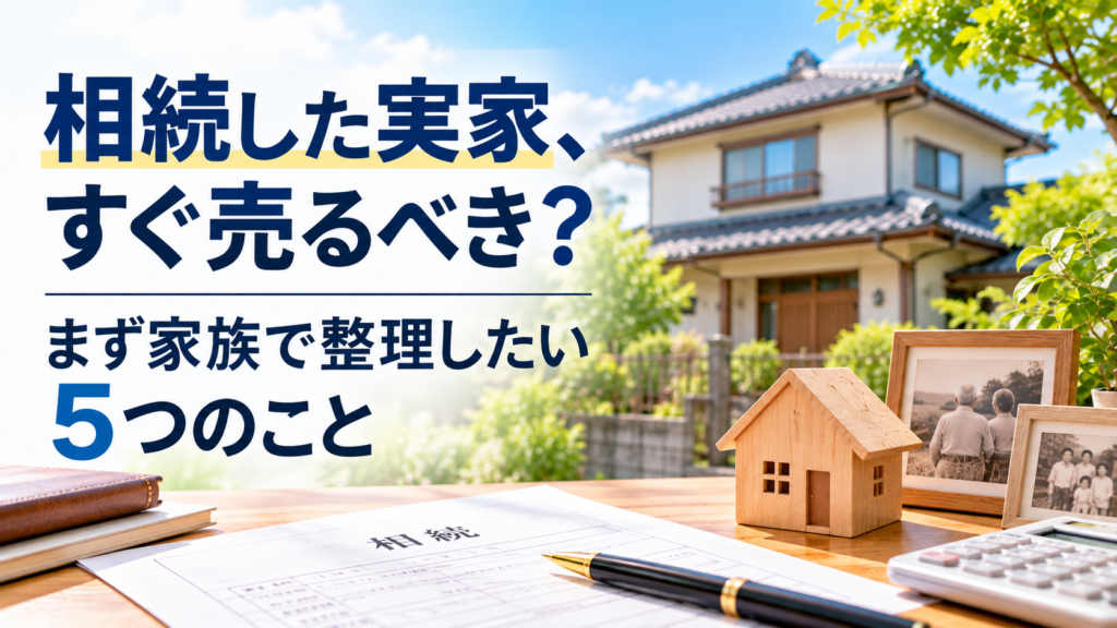 相続した実家、すぐ売るべき？